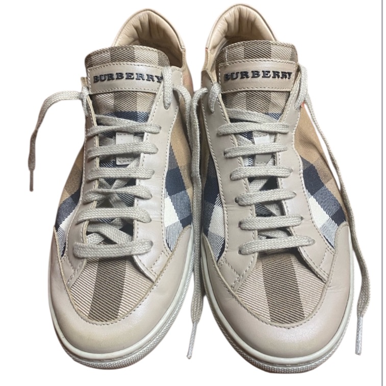 Burberry Vintage Check Canvas & Leather Mid-Top Sneakers | Eu 40 (Us 9.5/10)